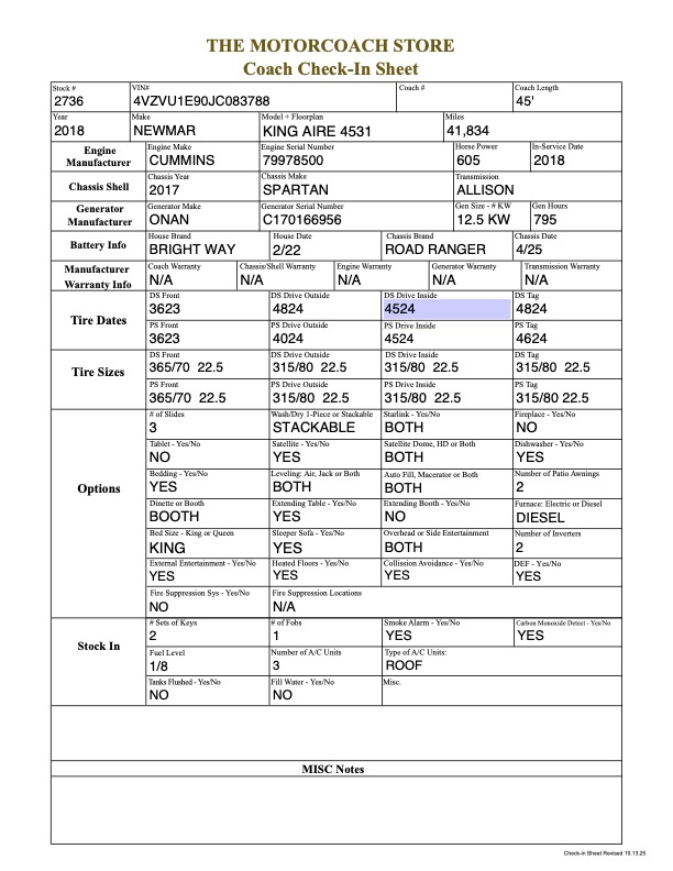 2018 Newmar King Aire For Sale