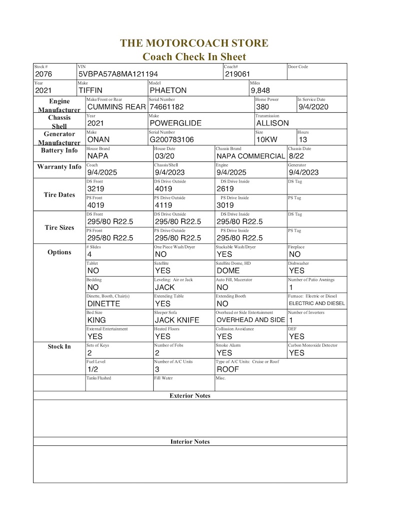 2021 Tiffin Phaeton For Sale