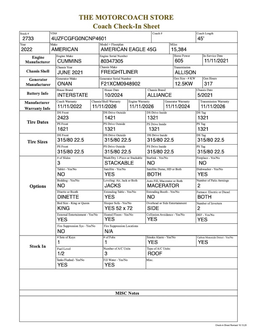 2022 American Coach For Sale