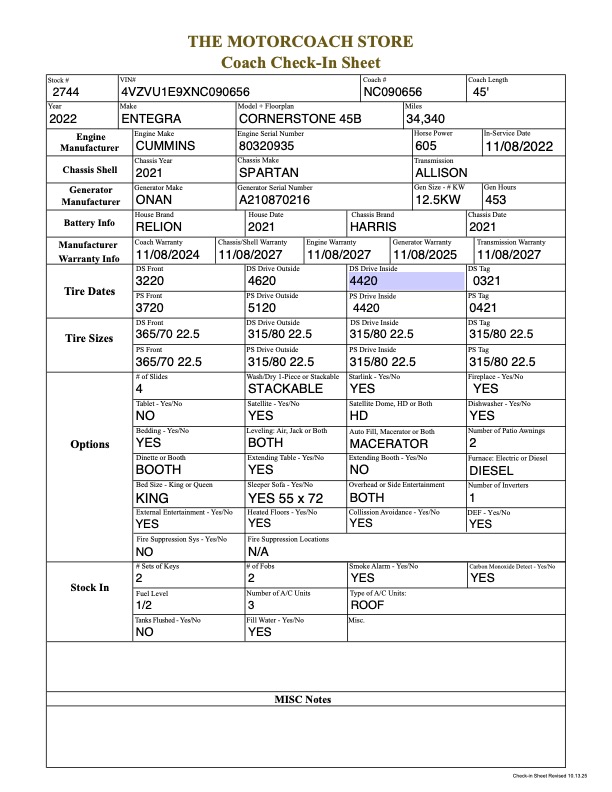 2022 Entegra For Sale
