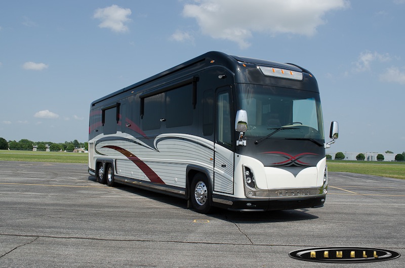 Newell Rv Rear Image 2012 Newell Quad SlideRear Master Bath # 1444