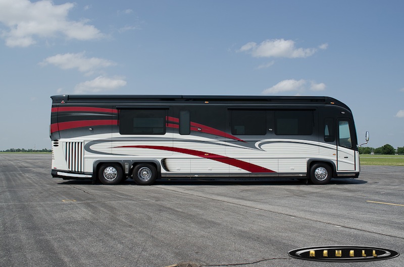 Newell Rv Rear Image 2012 Newell Quad SlideRear Master Bath # 1444