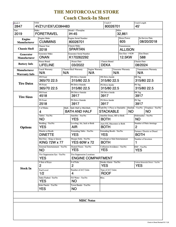 2019 Foretravel For Sale
