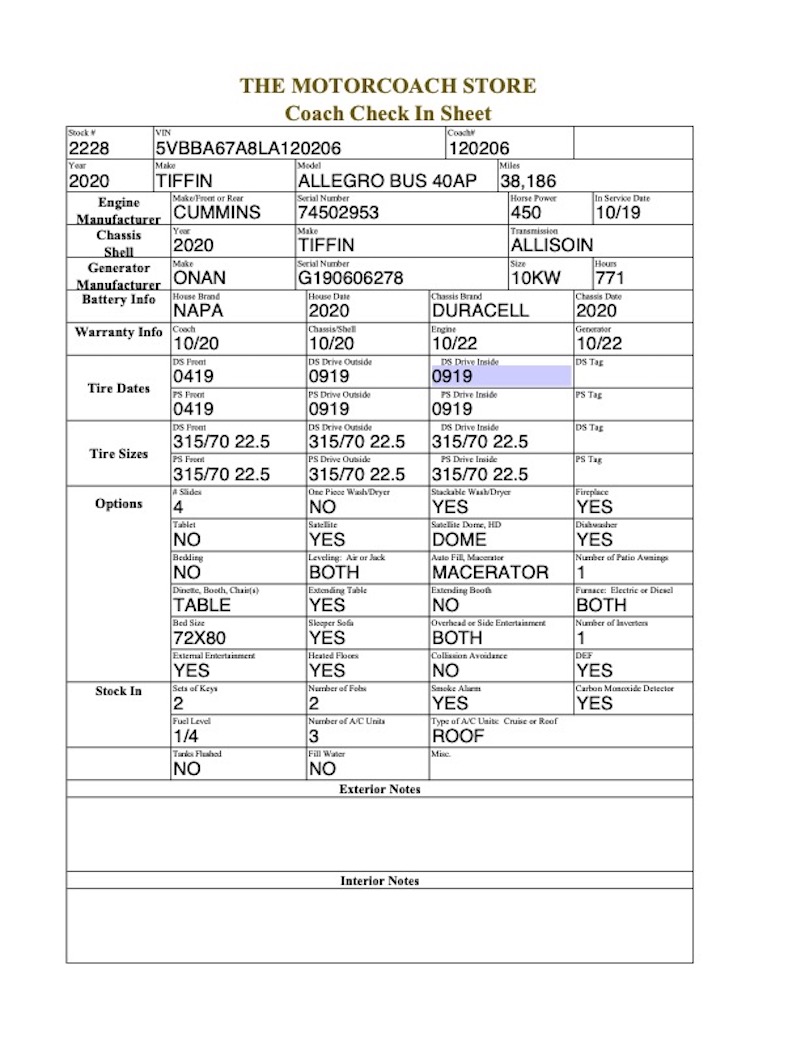 2020 Tiffin Allegro For Sale
