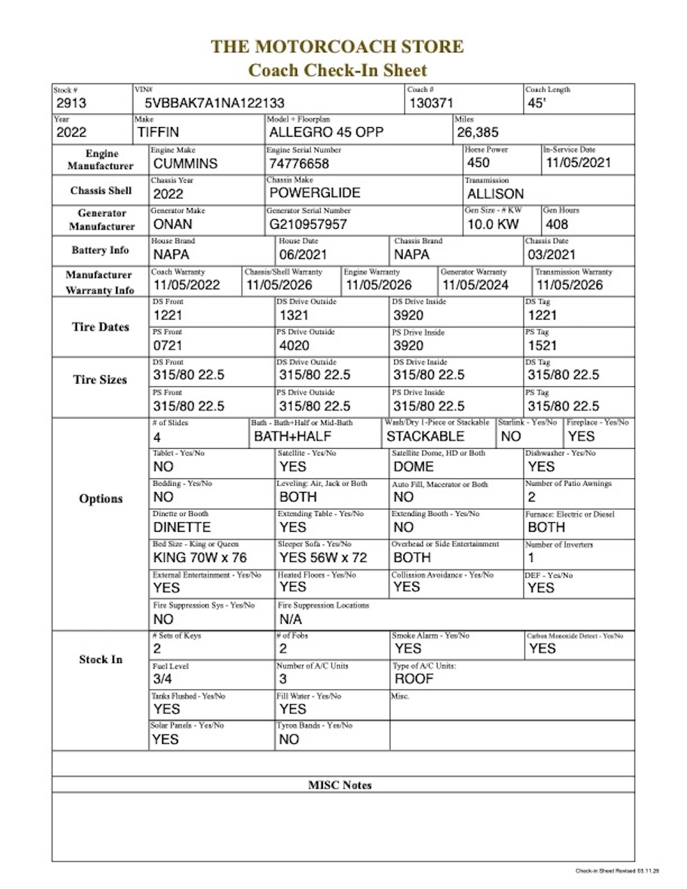 2022 Tiffin Allegro For Sale