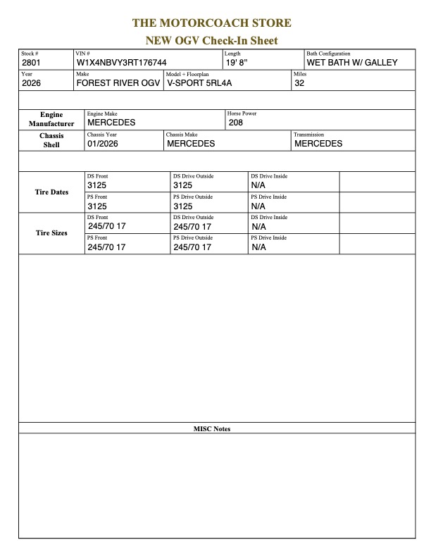 2026 OGV For Sale
