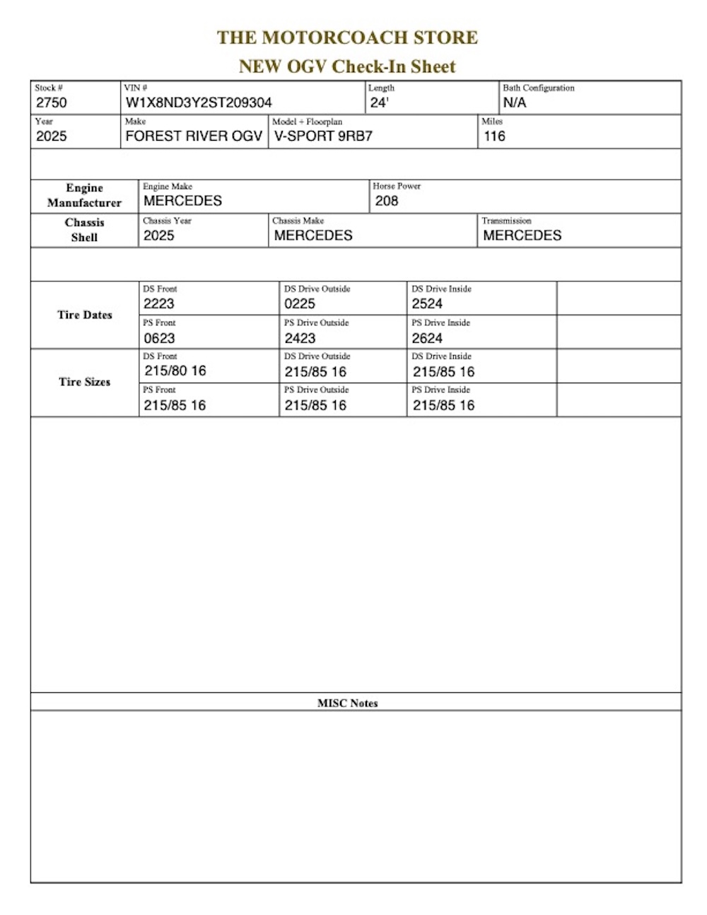 2026 OGV For Sale
